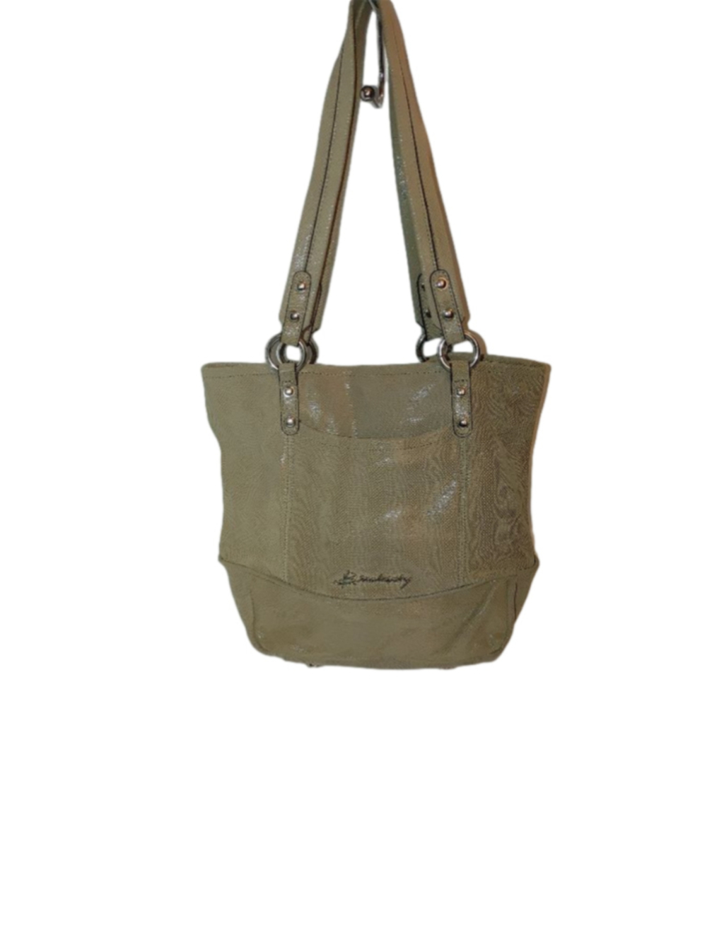 B. Makowsky Shimmer Leather Bag
